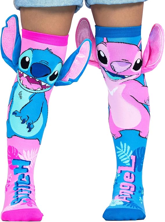 Stitch Knee-High Socks – Colorful Dress-Up Socks for Kids & Adults, Fun Crazy Sock Day Gift