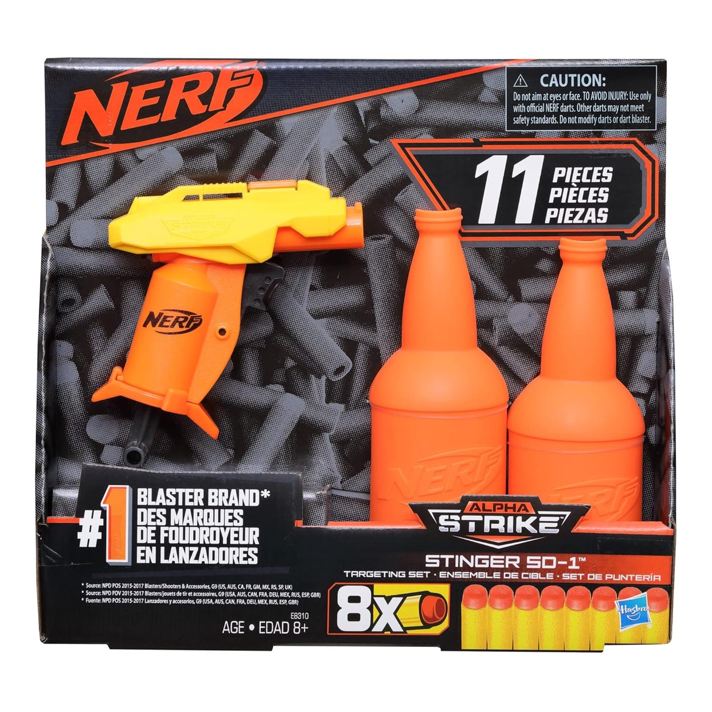 Nerf Alpha Strike Set Stinger Sd-1 Toy Blaster with Targeting Set-11-Piece Alpha Strike Set Includes Toy Blaster