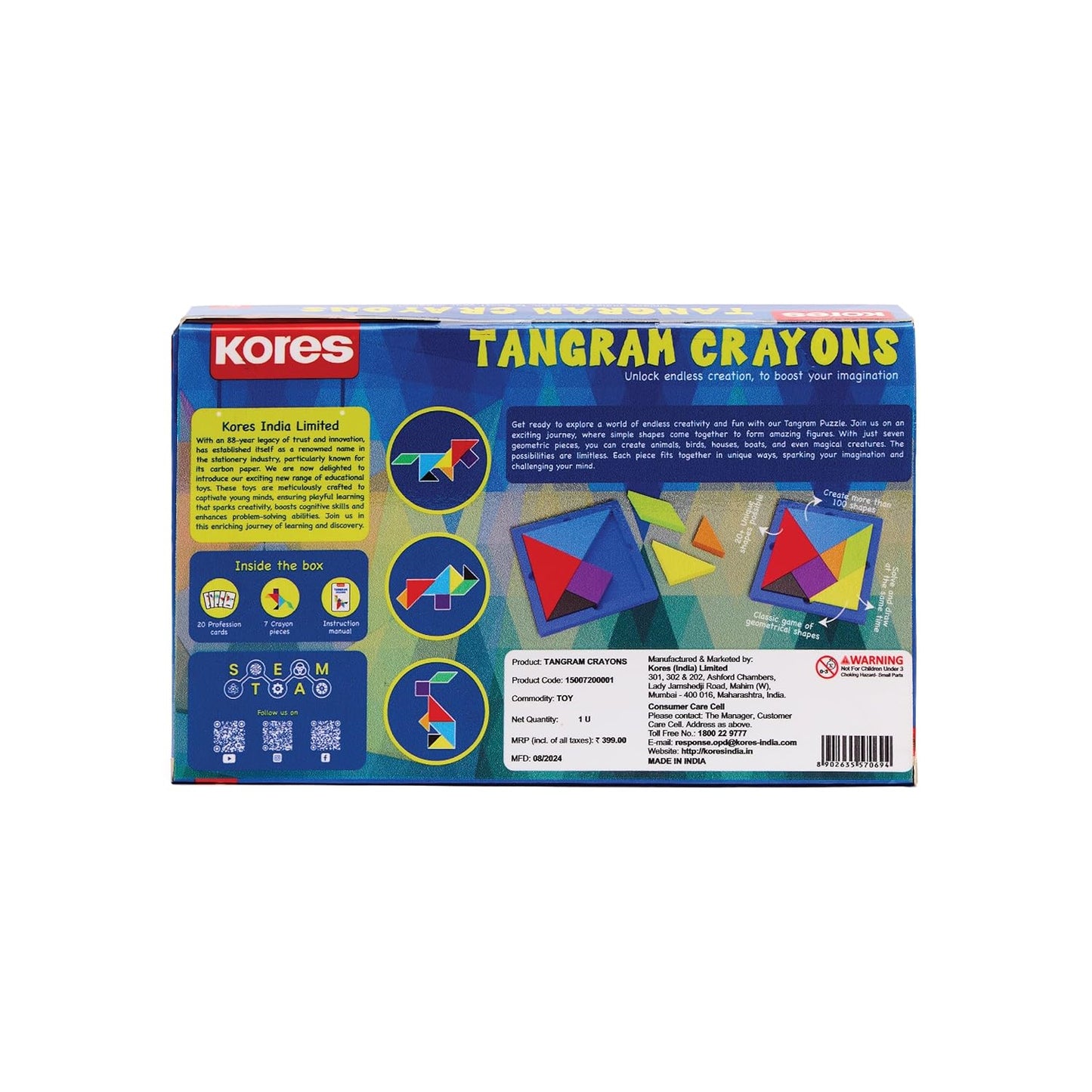 Kores Tangram Crayons – Educational Puzzle Game for Kids