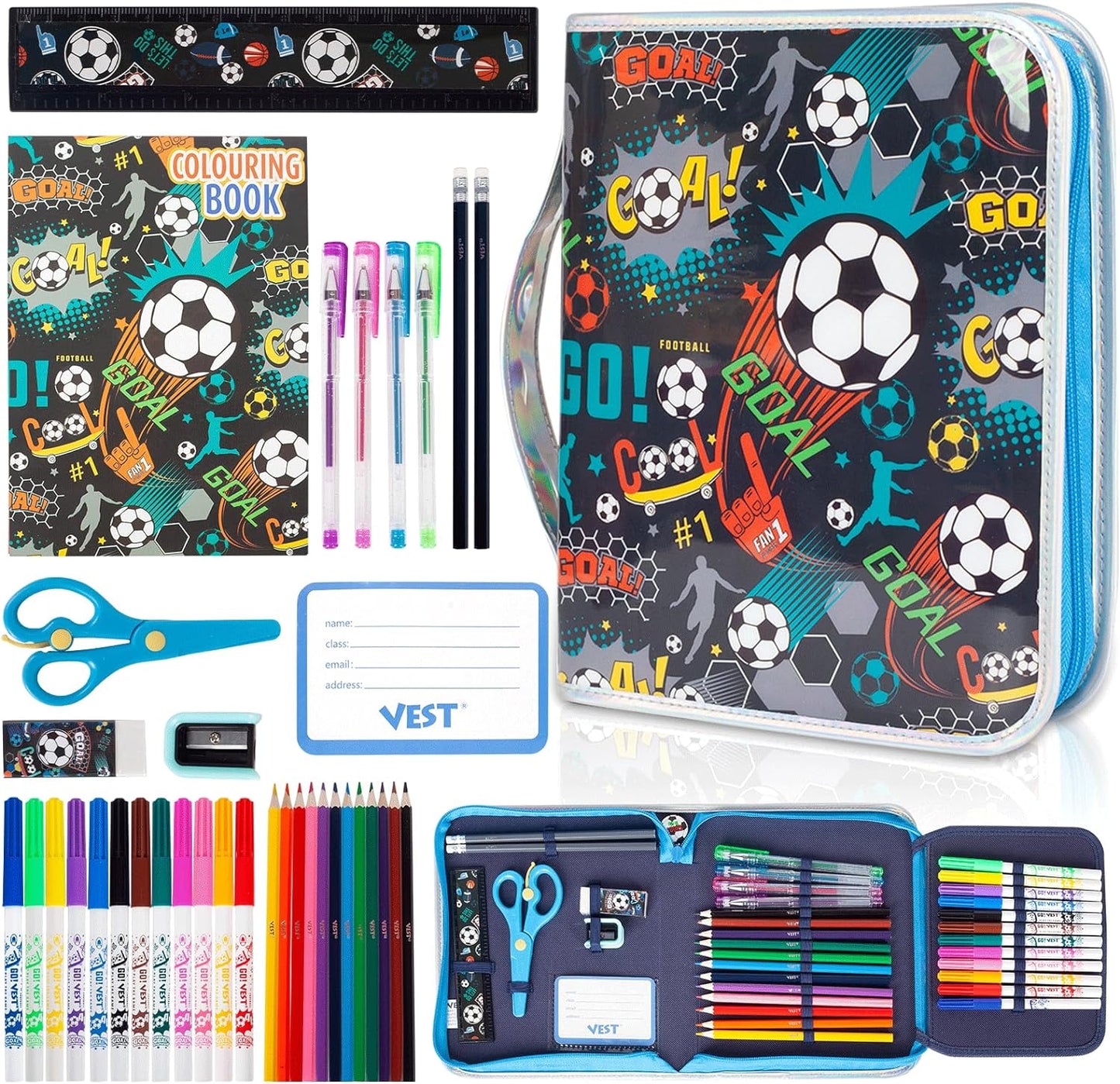 Stationery Art Coloring Set - Zip It Pencil Case