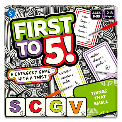 First to 5, Category Game with a Twist