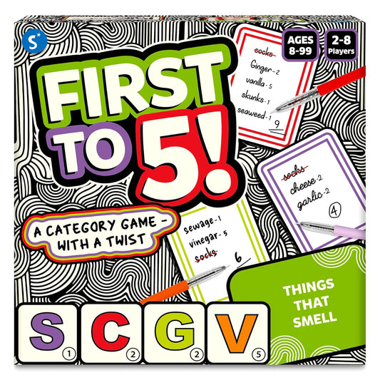 First to 5, Category Game with a Twist