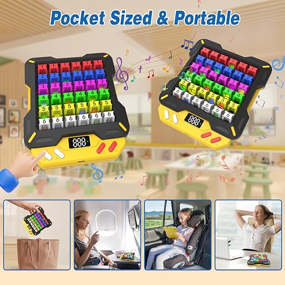 Smart Sudoku Puzzle Game – Electronic 4-in-1 Brain Teaser Console for Kids & Adults 🎮 | 3500+ Logic Challenges 🧩 | STEM Learning Toy | Portable Travel Puzzle Gift for Ages 4+