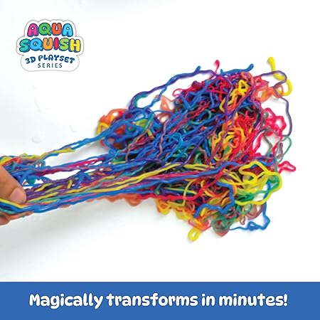🌈 Rainbow Noodles Aqua Squish DIY Science Kit | Make 200+ ft of Colorful, Squishy Noodles