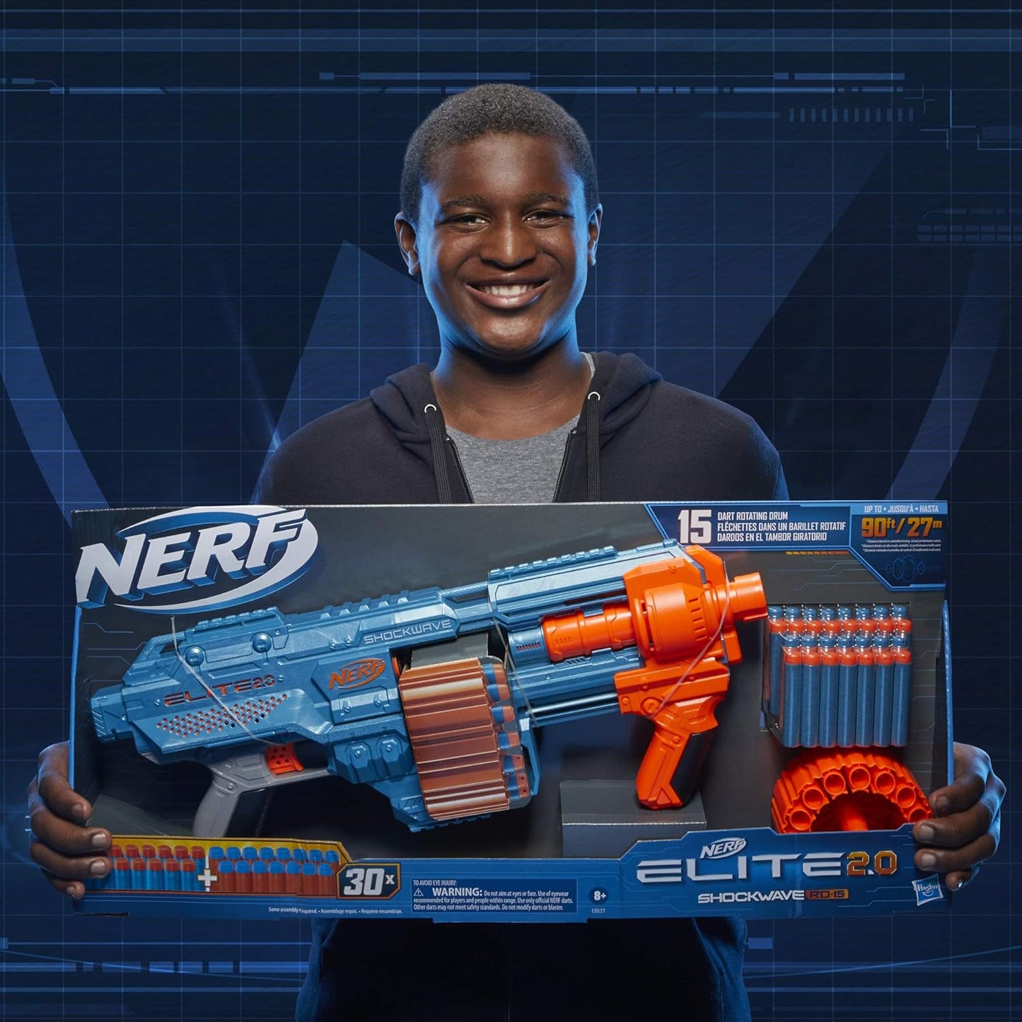 Nerf Elite 2.0 Shockwave Toy Blaster, 30 Darts