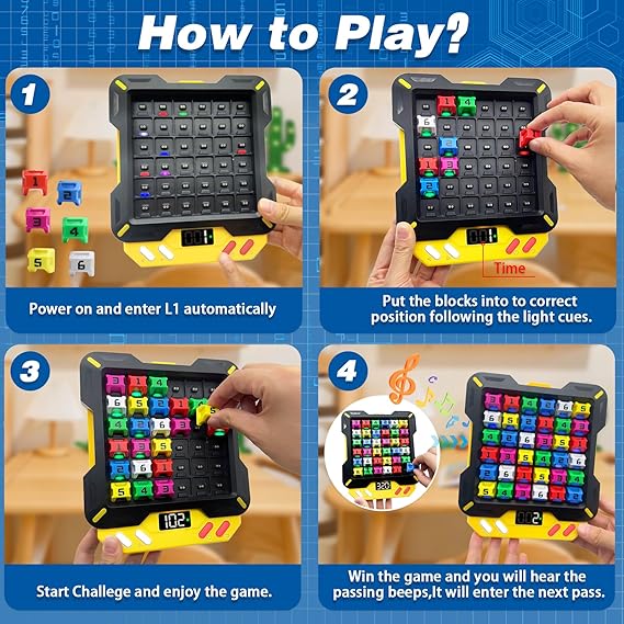 Smart Sudoku Puzzle Game – Electronic 4-in-1 Brain Teaser Console for Kids & Adults 🎮 | 3500+ Logic Challenges 🧩 | STEM Learning Toy | Portable Travel Puzzle Gift for Ages 4+