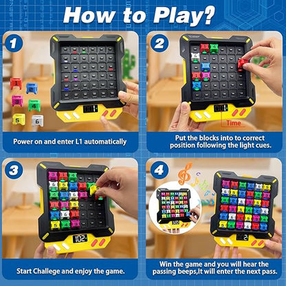 Smart Sudoku Puzzle Game – Electronic 4-in-1 Brain Teaser Console for Kids & Adults 🎮 | 3500+ Logic Challenges 🧩 | STEM Learning Toy | Portable Travel Puzzle Gift for Ages 4+