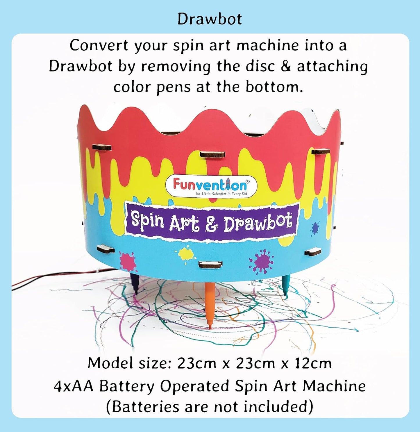 DIY Spin Art Machine & Drawbot Paint Craft Kit