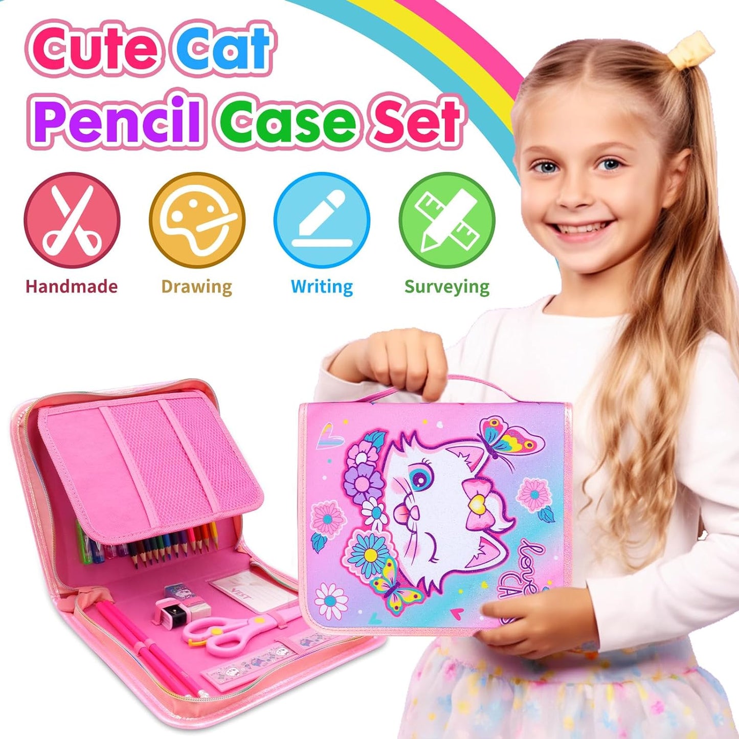 Stationery Art Coloring Set - Zip It Pencil Case