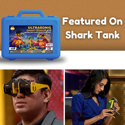 WitBlox Sonar (Ultrasonic) Sensor Kit – Perfect for School Projects, Science Exhibition & Science Fair Models|Build Safety Alert |STEM Robotics DIY Age 8,9,10,11,12,13,14 |Free Classes| Made in India