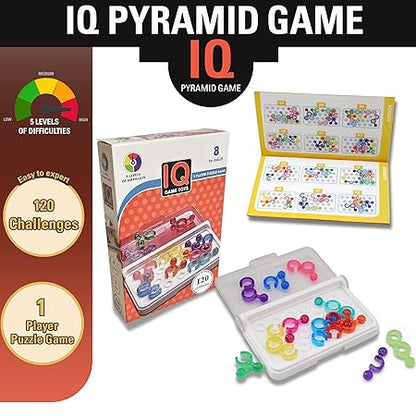 SmartGames IQ Link 🧩 – STEM Travel Game for Kids & Adults | 120 Brain-Boosting Challenges 🧠 | Logic Puzzle for Ages 8+ | Compact, Educationa