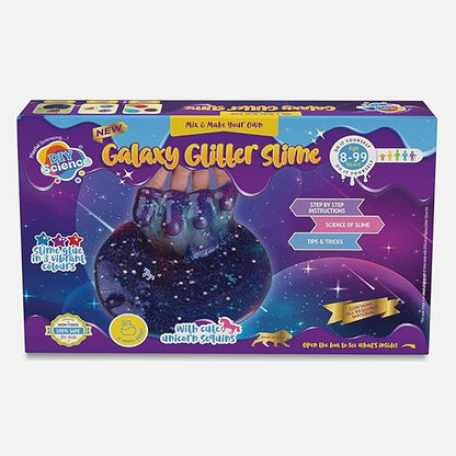 Galaxy Glitter Slime DIY Kit – Make Your Own Sparkly Slime | Complete Science & Sensory Craft Set for Kids (Ages 8+)
