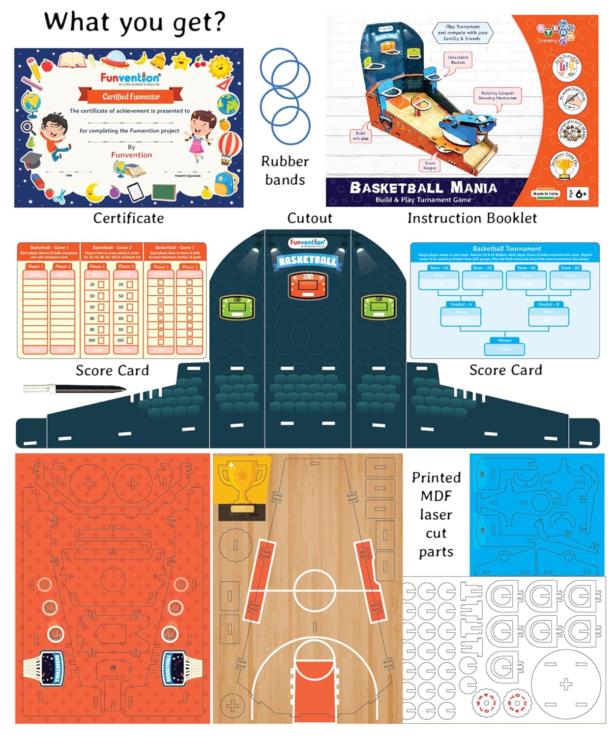 DIY Basketball Mania STEM Learning Toy for Kids