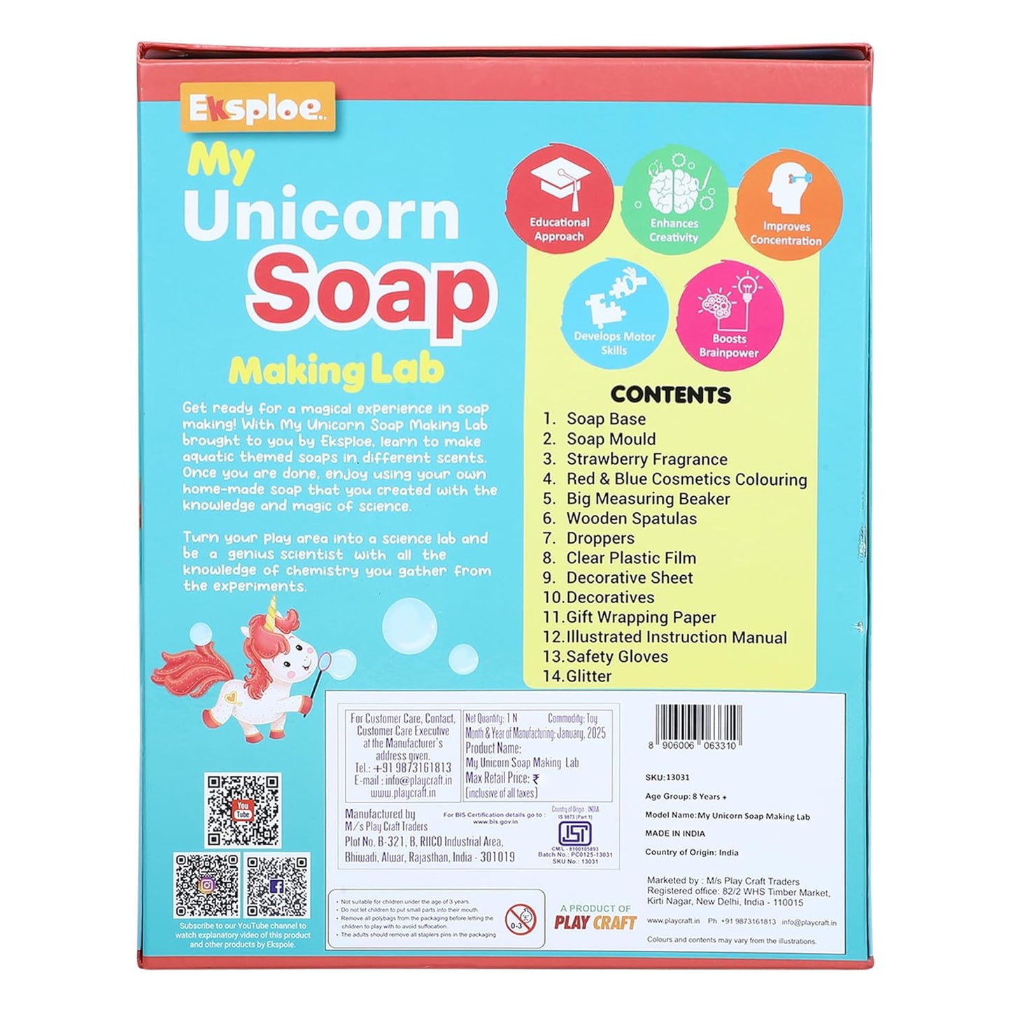 Unicorn Soap Making Lab for Boys and Girls