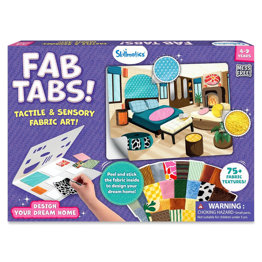 Skillmatics Fab Tabs – Sensory & Tactile Fabric Art & Craft Kit for Kids