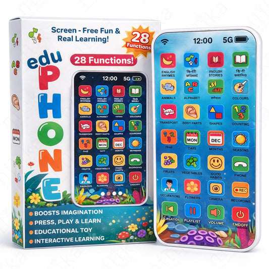 Educational Phone Toy for 2-12 Years Kids Rechargeable 24 Modes Talking Baby Smart Phone
