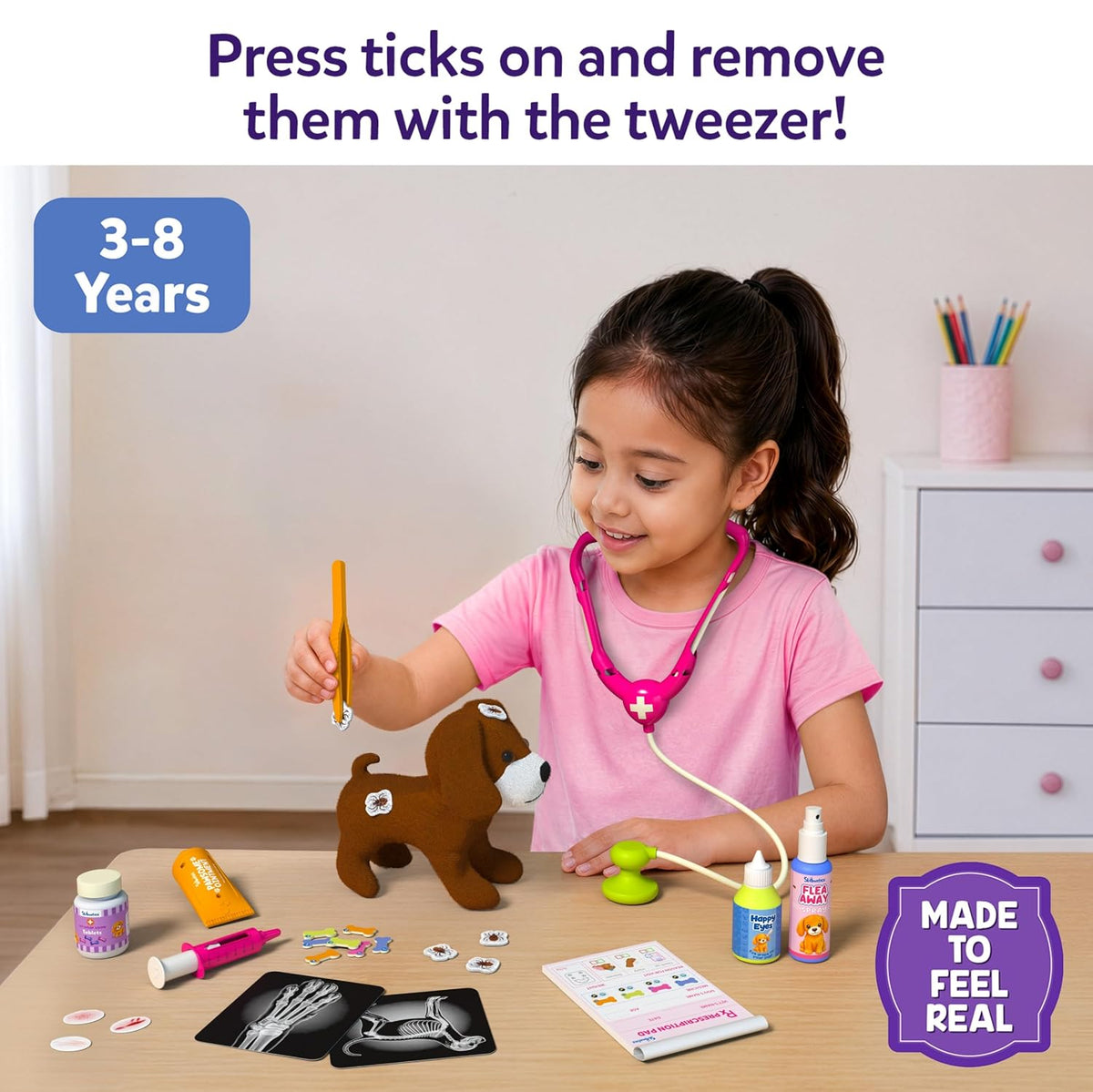 Skillmatics Vet Set for Kids – 30+ Pieces, Interactive Pretend Play Kit