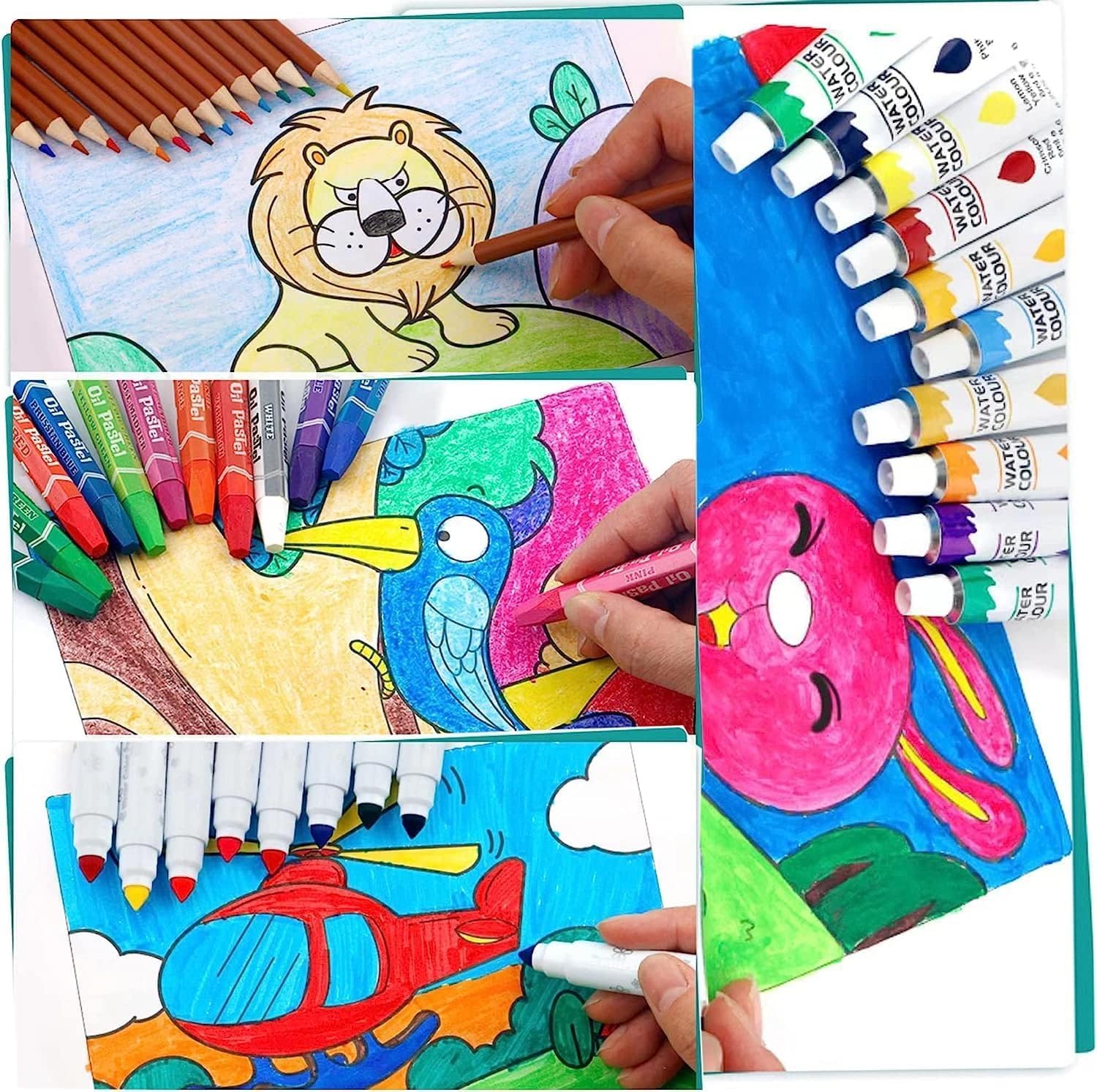 Kids Art Box –  Drawing & Painting Set with Case 🖍️🎨