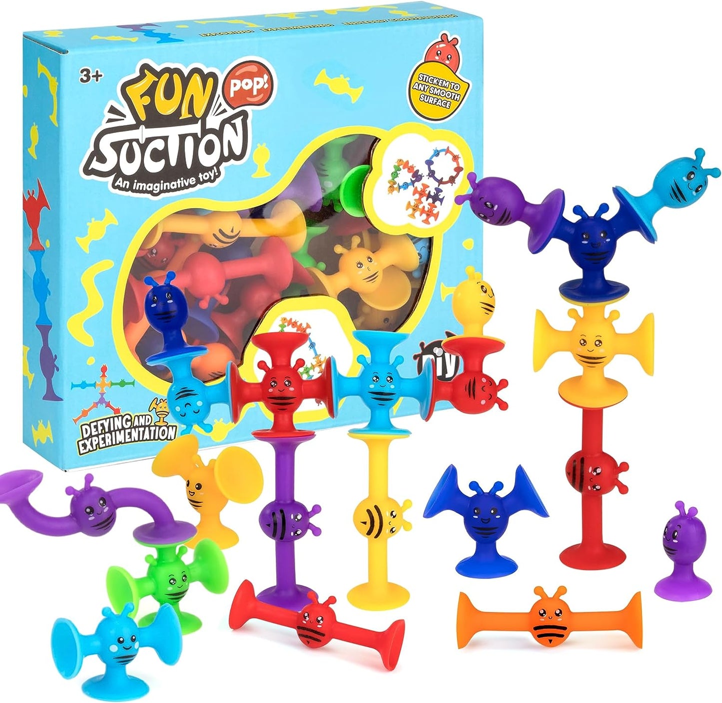 Silicone Suction Cup Toys - 38 Pcs