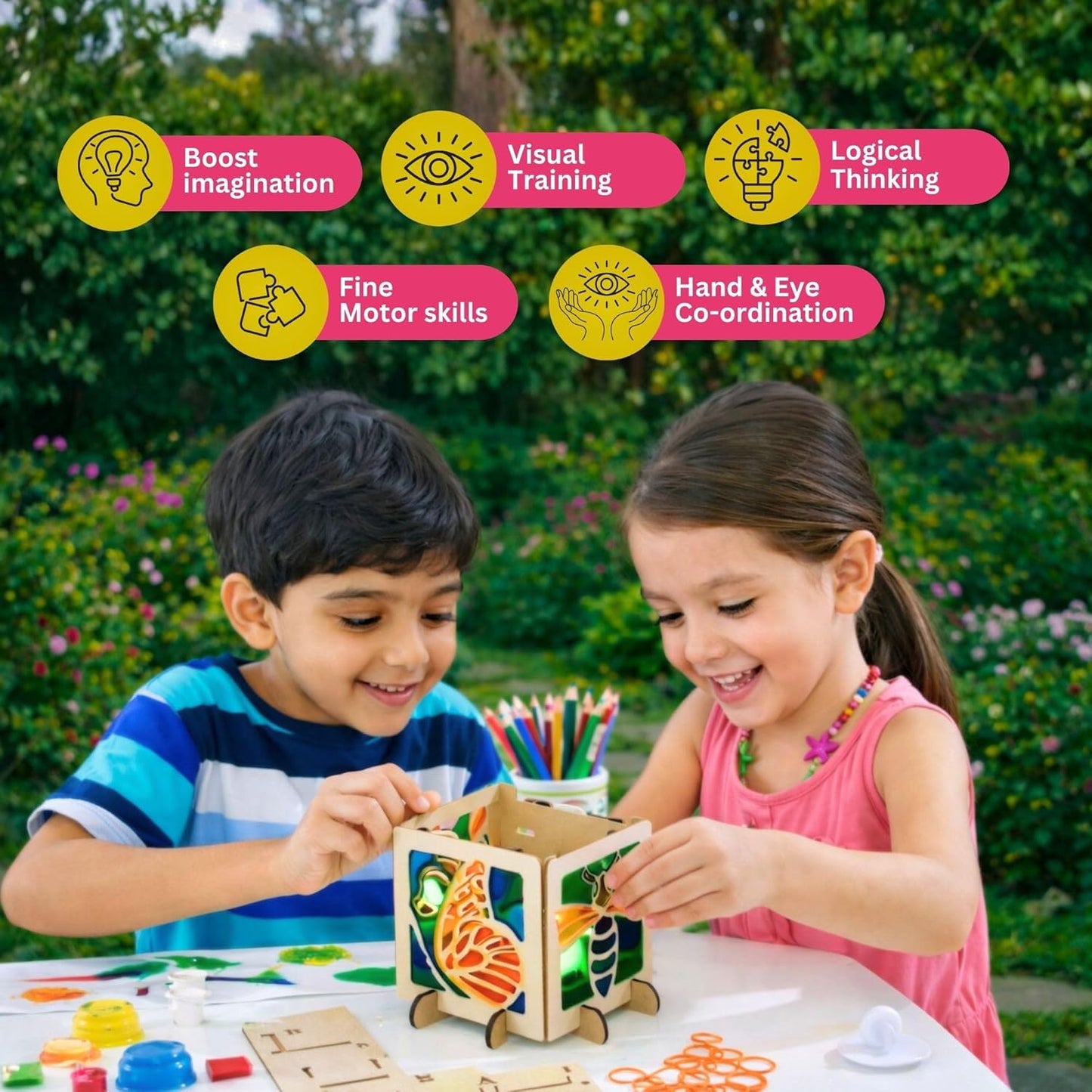 Kores Garden Glow Art DIY Lamp Making Kit for Kids (6–14 Years)
