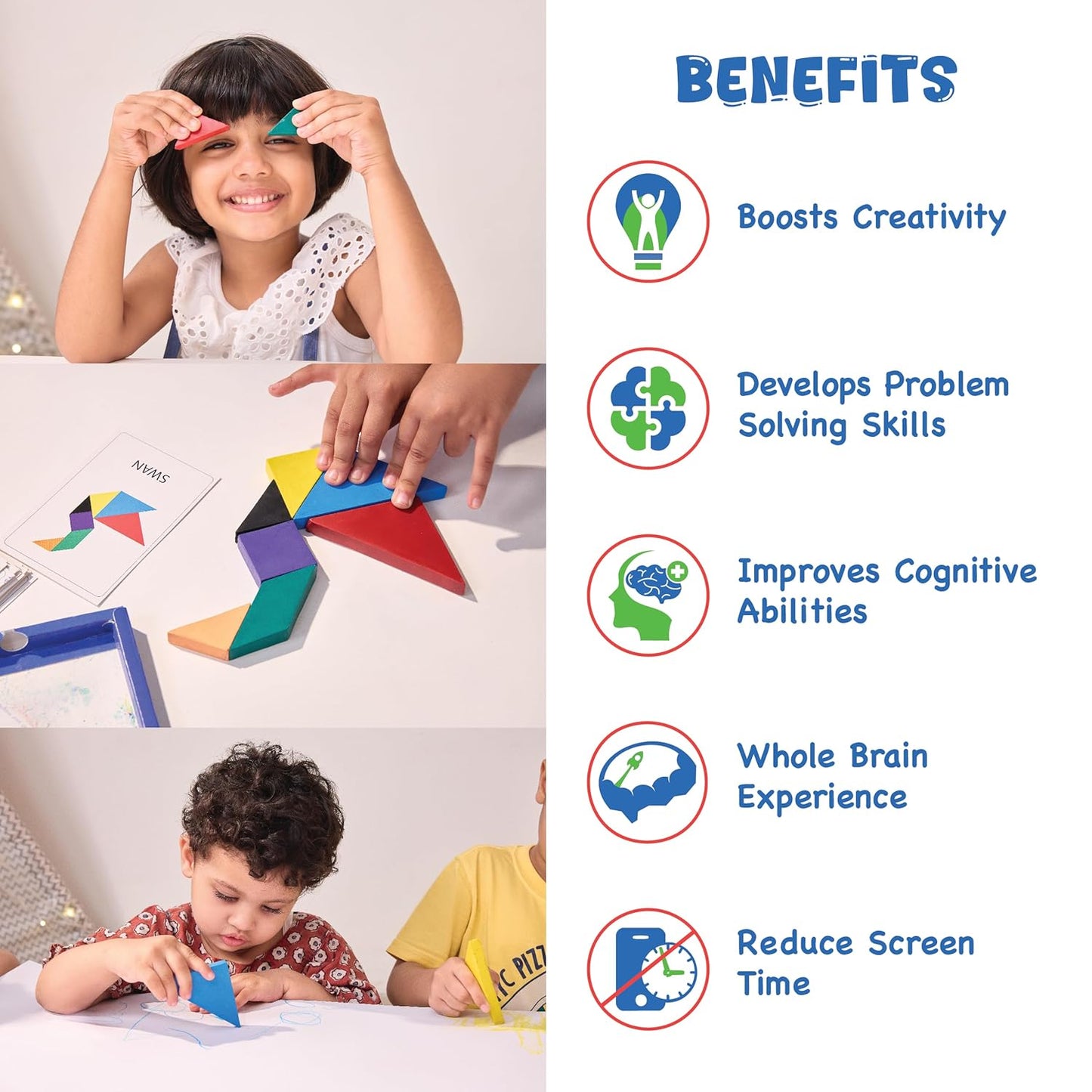 Kores Tangram Crayons – Educational Puzzle Game for Kids