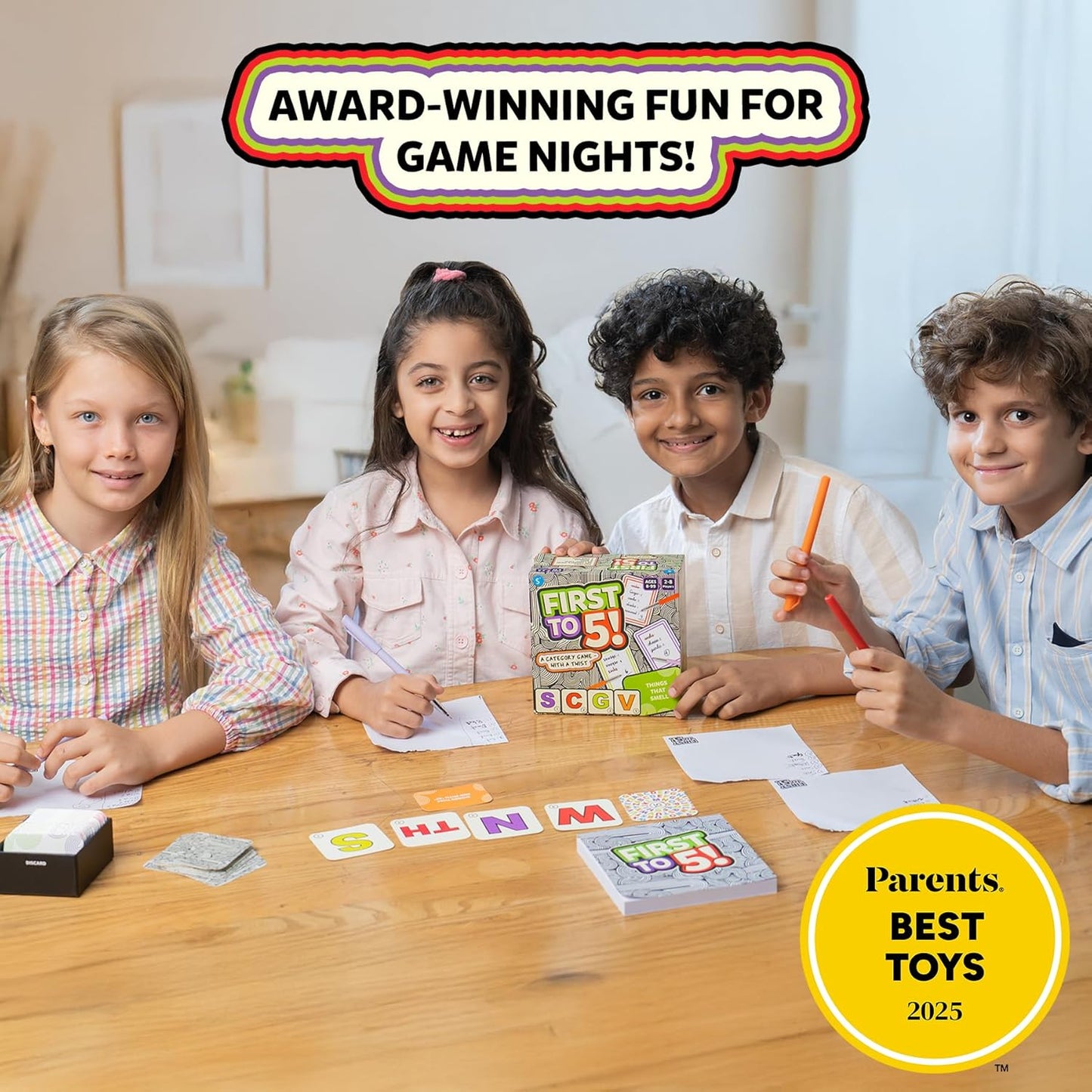 First to 5, Category Game with a Twist