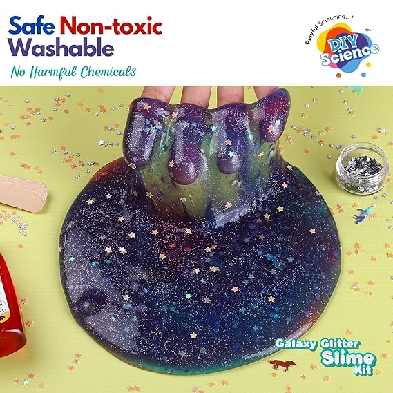 Galaxy Glitter Slime DIY Kit – Make Your Own Sparkly Slime | Complete Science & Sensory Craft Set for Kids (Ages 8+)