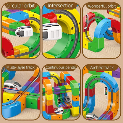 Cube Track Train Toy for Kids Set