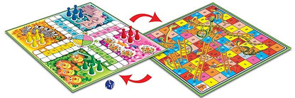 Snakes & Ladders – Animal-Themed Board Game for Kids | Ages 4+ | 2–4 Players | Fun & Educational Playtime