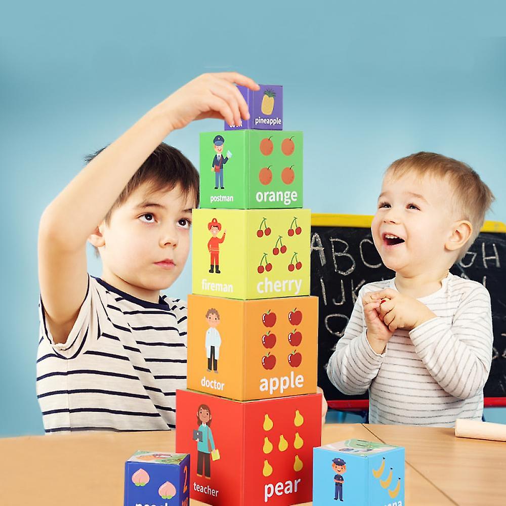 Early Education Montessori Rainbow Number Stacking Learning Box Set
