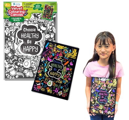 PEPPLAY VELVET COLOURING POSTERS - COLOURFUL HEALTH