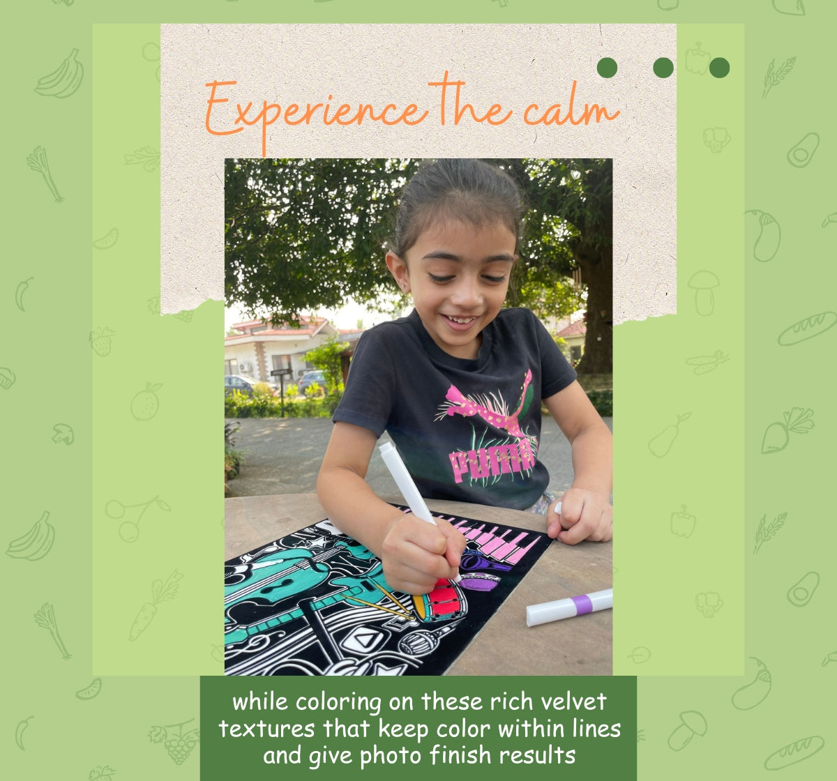 PEPPLAY VELVET COLOURING POSTERS - COLOURFUL HEALTH