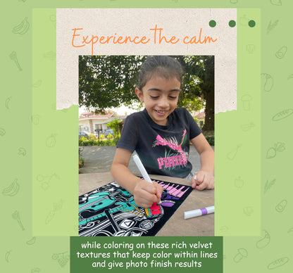 PEPPLAY VELVET COLOURING POSTERS - COLOURFUL HEALTH