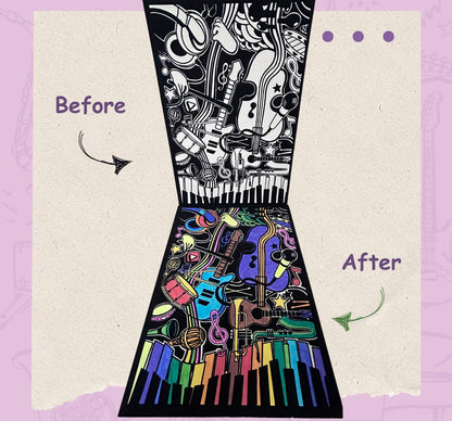 PEPPLAY VELVET COLOURING POSTERS - MELODIES OF MUSIC