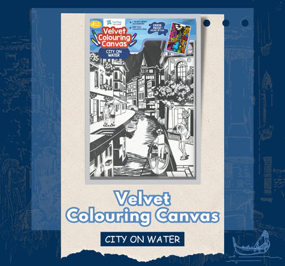 PEPPLAY VELVET COLOURING POSTERS - CITY ON WATER
