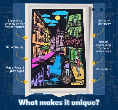 PEPPLAY VELVET COLOURING POSTERS - CITY ON WATER