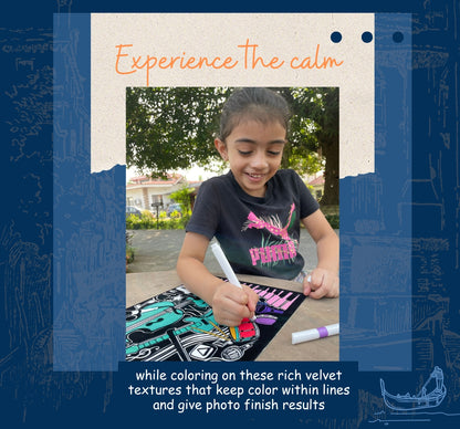 PEPPLAY VELVET COLOURING POSTERS - CITY ON WATER