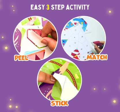 PEPPLAY MOSAIC STICKER BY NUMBER - CIRCUS CARNIVAL