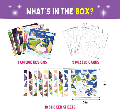 PEPPLAY MOSAIC STICKER BY NUMBER - MAGICAL UNICORN