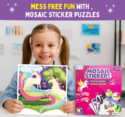 PEPPLAY MOSAIC STICKER BY NUMBER - MAGICAL UNICORN