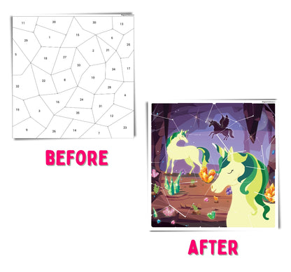 PEPPLAY MOSAIC STICKER BY NUMBER - MAGICAL UNICORN