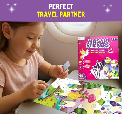 PEPPLAY MOSAIC STICKER BY NUMBER - MAGICAL UNICORN