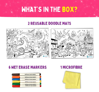 PEPPLAY RECOLOURABLES COLOUR & WIPE PLACEMATS - MAGICAL LAND