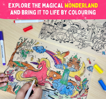 PEPPLAY RECOLOURABLES COLOUR & WIPE PLACEMATS - MAGICAL LAND