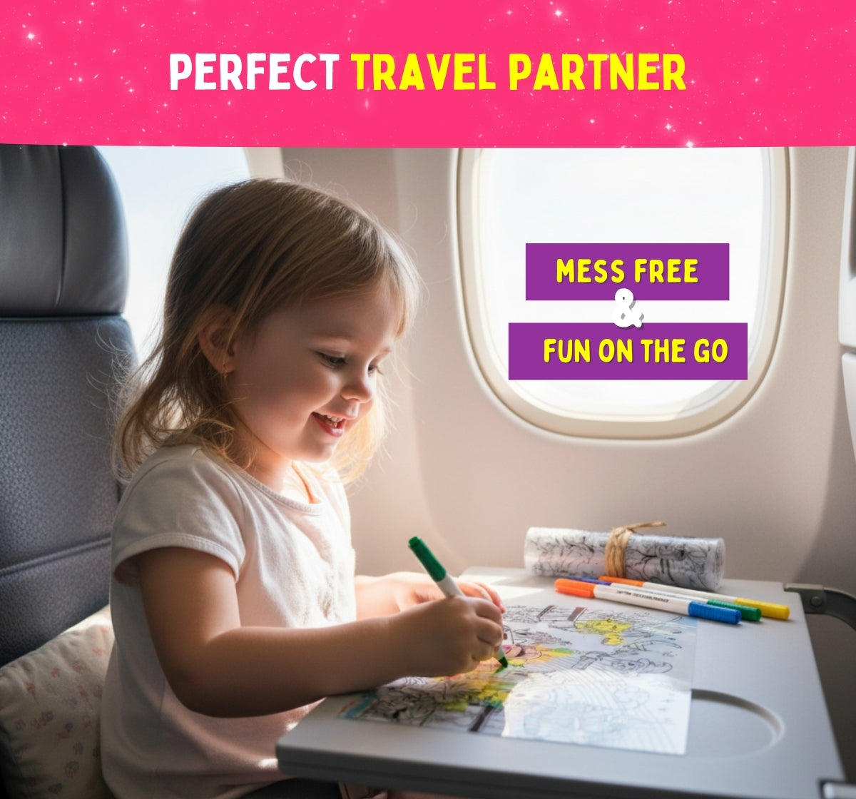 PEPPLAY RECOLOURABLES COLOUR & WIPE PLACEMATS - MAGICAL LAND