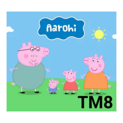 Personalized Kids Table Mat with Spoon & Lamp Fork Set