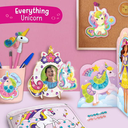 Unicorn Craft Kit for Girls – 20+ Mess-Free Activities | Includes Colouring, Bracelet Making, Magnetic Dress-Up Studio, Art & DIY Kit