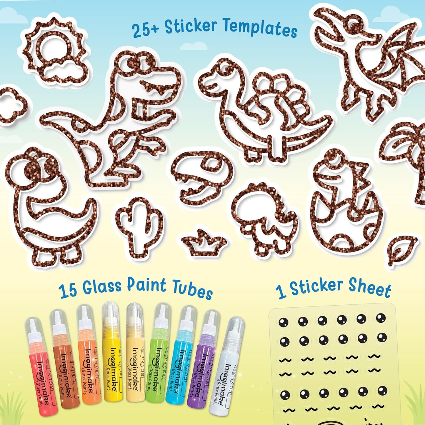 Imagimake DIY Dino Jelly Stickers | 25+ Stickers