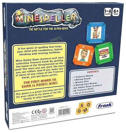 Frank Minespeller Board Games for Kids 4+ Years | 2-4 Players Fun & Challenging Brain Booster Family Game |