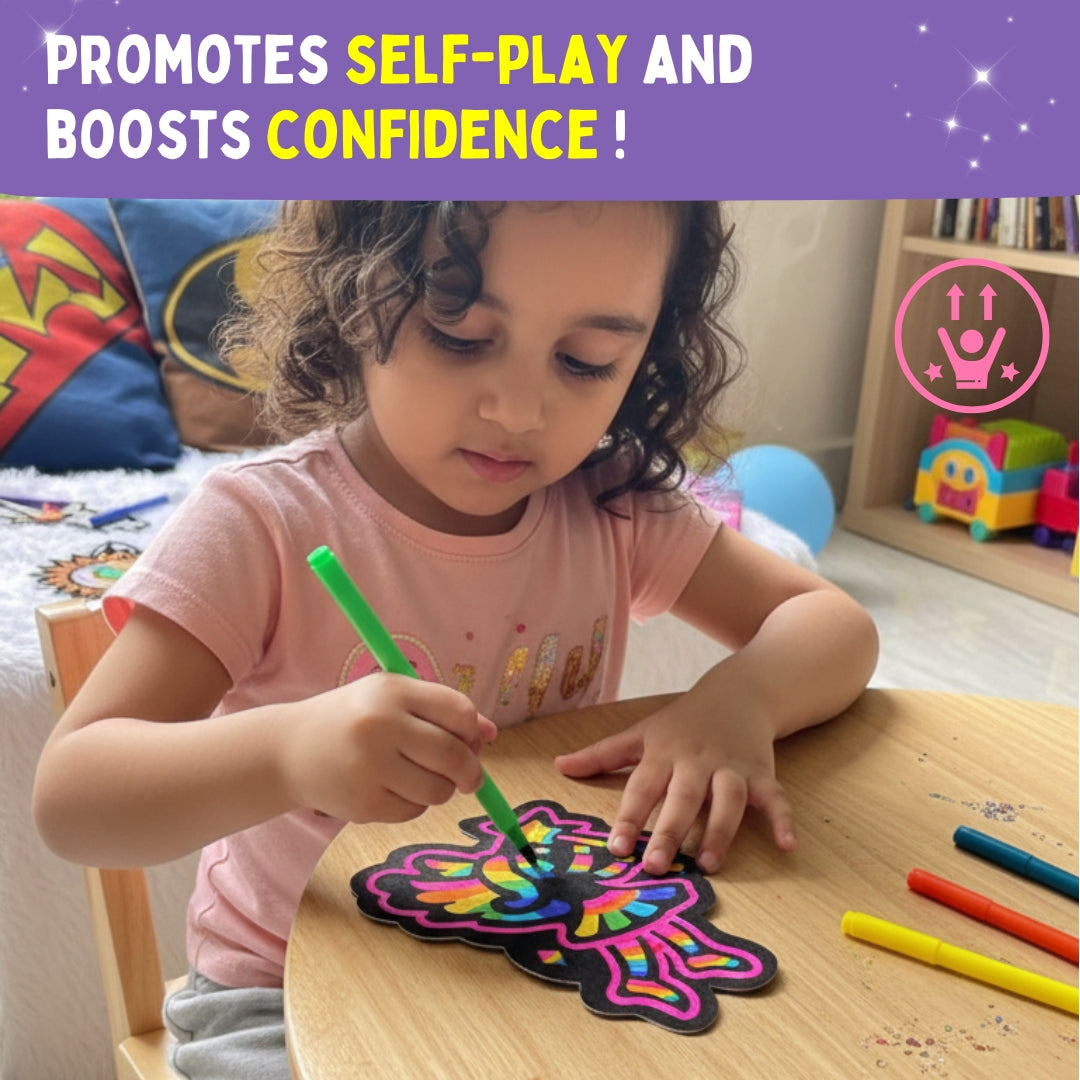 PEPPLAY COLOUR IN VELVET - UNICORN & FAIRIES